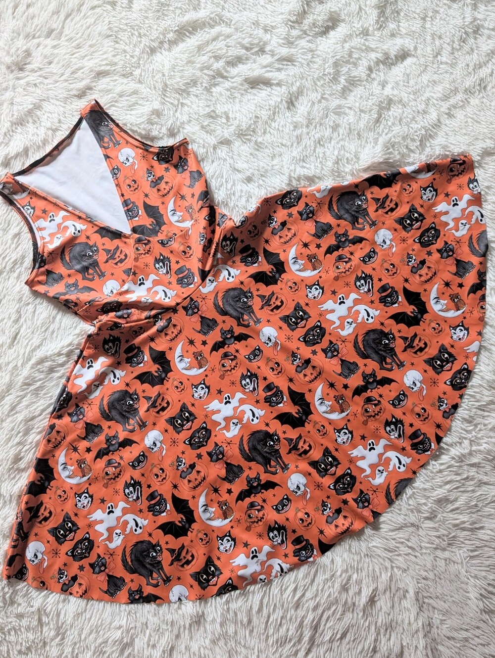 Blackmilk Trick or Treat Pumpkin Orange Retro Halloween Marilyn Dress Small - Picture 6 of 12